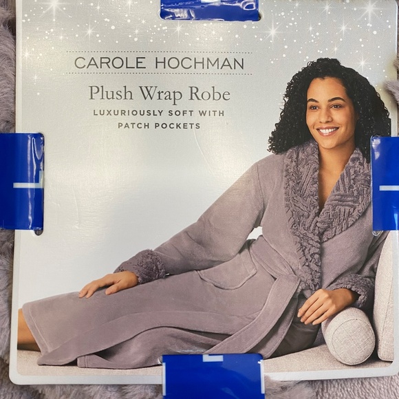 Carole Hochman Ladies’ Cozy Plush Robe, Purple/Lavender/Gray, Large NWT - Picture 8 of 14